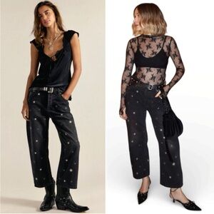 Free People Deep Trance Boyfriend Jeans- Starry Night- 27
